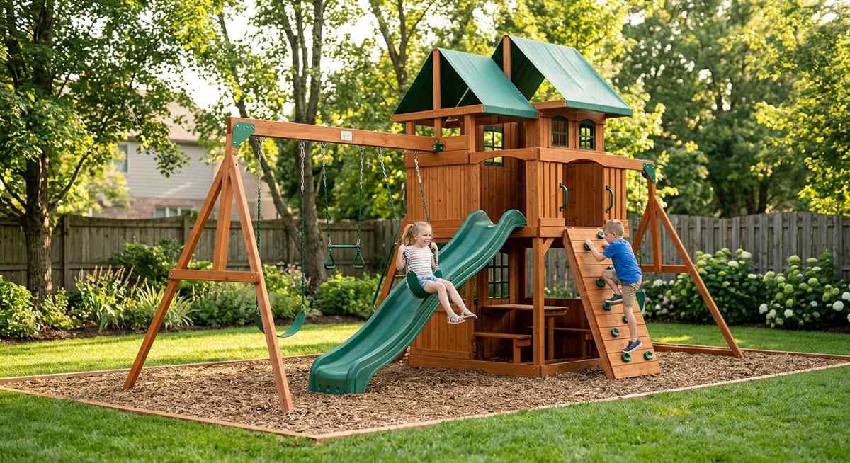 backyard discovery woodridge elite cedar swing set — Backyard Discovery Woodridge Elite Cedar Swing Set Review