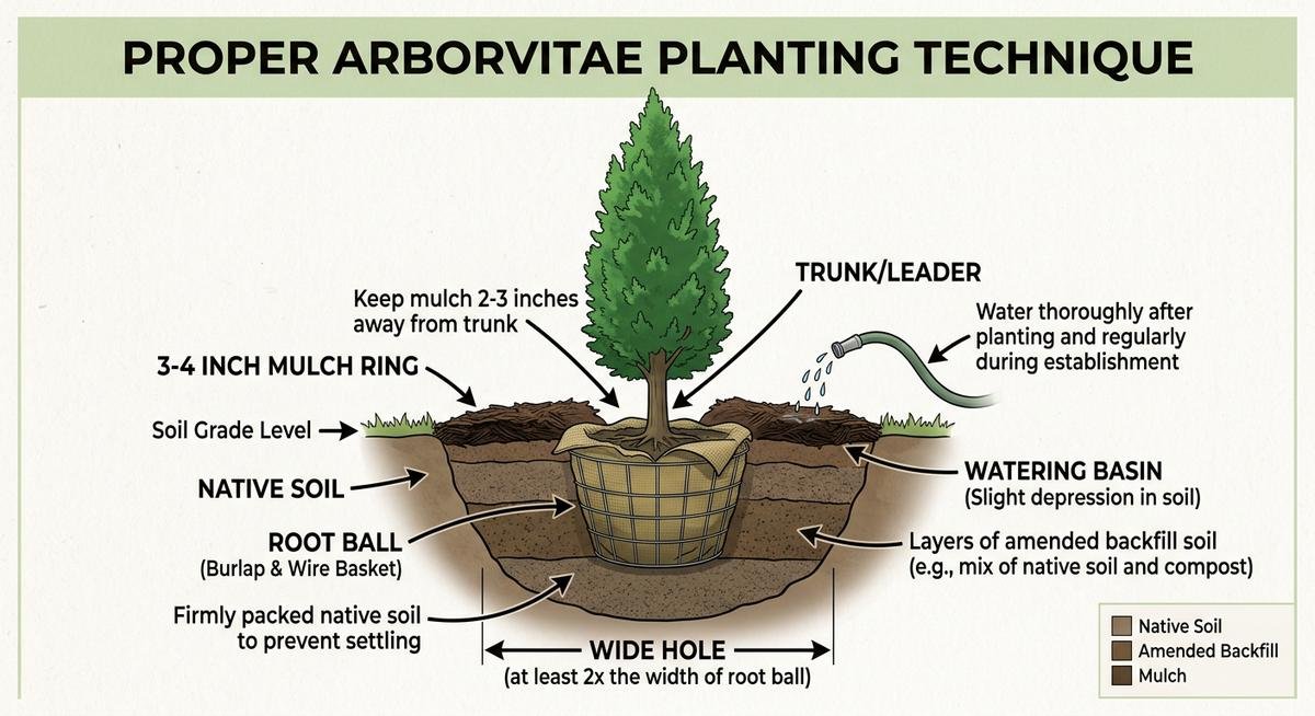 step by step emerald green arborvitae planting guide